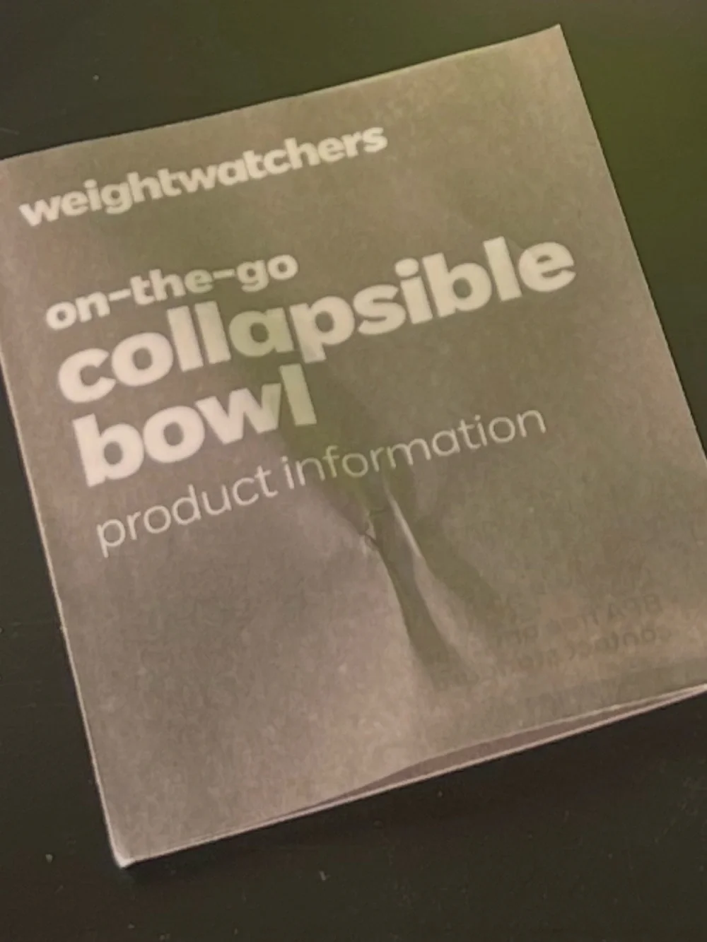 Weight Watchers go weight collapsible